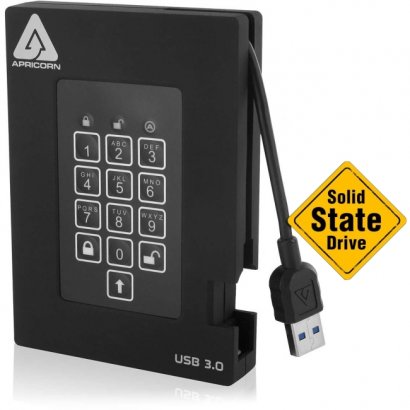 Apricorn Aegis Padlock Fortress with Integrated USB 3.0 Cable A25-3PL256-S256F