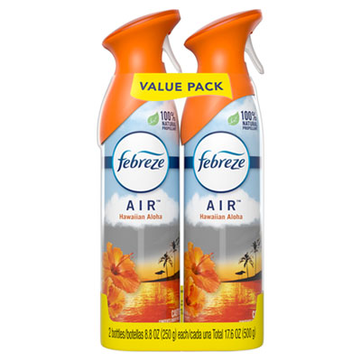 Febreze AIR, Hawaiian Aloha, 8.8 oz Aerosol, 2/Pack, 6 Packs/Carton PGC97794