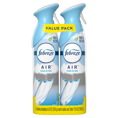 Febreze AIR, Linen and Sky, 8.8 oz Aerosol, 2/Pack, 6 Pack/Carton PGC97799