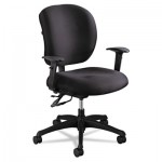 Safco Alday Intensive-Use Chair, Supports up to 500 lbs., Black Seat/Black Back, Black Base SAF3391BL