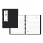 Blue Sky Aligned Business Notebook, Narrow Rule, Black Cover, 11 x 8.5, 78 Sheets BLS121454