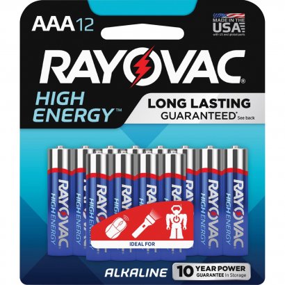 Rayovac Alkaline AAA Batteries 82412KCT
