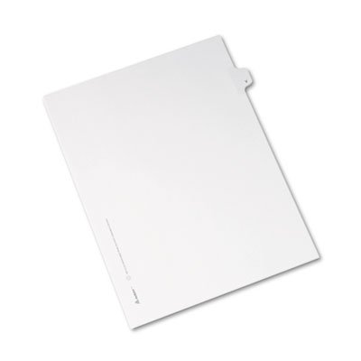 Avery Allstate-Style Legal Exhibit Side Tab Divider, Title: V, Letter, White, 25/Pack AVE82184