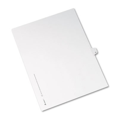 Avery Allstate-Style Legal Exhibit Side Tab Divider, Title: 11, Letter, White, 25/Pack AVE82209