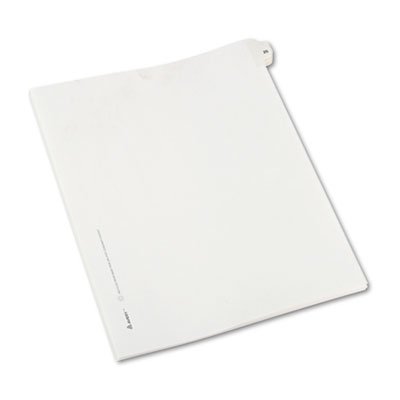 Avery Allstate-Style Legal Exhibit Side Tab Divider, Title: 25, Letter, White, 25/Pack AVE82223