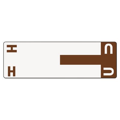 Alpha-Z Color-Coded First Letter Name Labels, H & U, Dark Brown, 100/Pack SMD67159