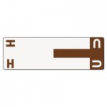 Alpha-Z Color-Coded First Letter Name Labels, H & U, Dark Brown, 100/Pack SMD67159