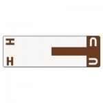 Alpha-Z Color-Coded First Letter Name Labels, H & U, Dark Brown, 100/Pack SMD67159