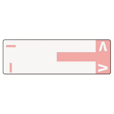 Smead Alpha-Z Color-Coded First Letter Name Labels, I & V, Pink, 100/Pack SMD67160