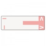 Smead Alpha-Z Color-Coded First Letter Name Labels, I & V, Pink, 100/Pack SMD67160