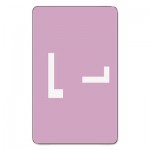 Smead Alpha-Z Color-Coded Second Letter Labels, Letter L, Lavender, 100/Pack SMD67182