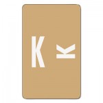 Smead Alpha-Z Color-Coded Second Letter Labels, Letter K, Light Brown, 100/Pack SMD67181