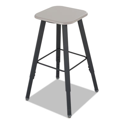 Safco AlphaBetter Adjustable-Height Student Stool, Supports up to 250 lbs., Black Seat/Black Back, Black Base SAF1205BL