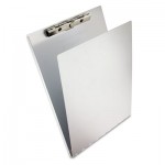 Saunders Aluminum Clipboard w/Writing Plate, 3/8" Capacity, Holds 8-1/2w x 12h, Silver SAU12017