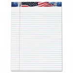 TOPS American Pride Writing Pad, Legal/Wide, 8 1/2 x 11 3/4, White, 50 Sheets, Dozen TOP75111