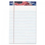 TOPS American Pride Writing Pad, Narrow, 5 x 8, White, 50 Sheets, Dozen TOP75101