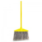 Rubbermaid Commercial FG637500GRAY Angled Large Broom, Poly Bristles, 46 7/8" Metal Handle, Yellow/Gray RCP637500GY