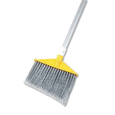 638500 Angled Large Brooms, Poly Bristles, 48 7/8" Aluminum Handle, Silver/Gray RCP6385GRA