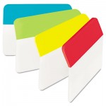 Post-it Tabs Angled Tabs, 2 x 1 1/2, Solid, Aqua/Lime/Red/Yellow, 24/Pack MMM686AALYR