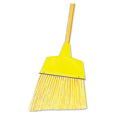 932A Angler Broom, Plastic Bristles, 42" Wood Handle, Yellow BWK932AEA