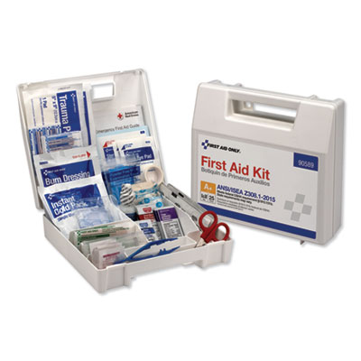 First Aid Only ANSI 2015 Compliant Class A+ Type I and II First Aid Kit for 25 People, 141 Pieces