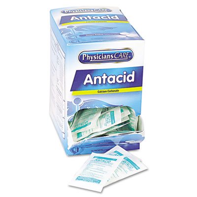 Physicianscare Antacid Calcium Carbonate Medication, Two-Pack, 50 Packs/Box ACM90089