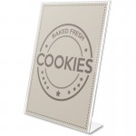 Anti-Glare Slanted Portrait Sign Holder 879701