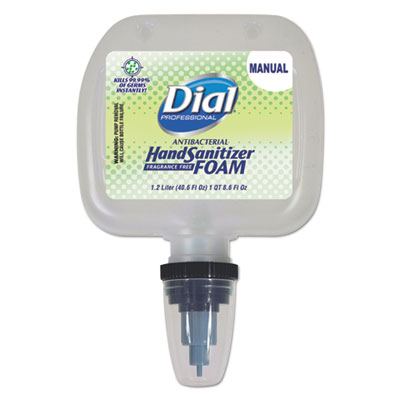 Dial Professional 1700005085 Antibacterial Foaming Hand Sanitizer, 1.2 L Refill, Fragrance-Free DIA05085