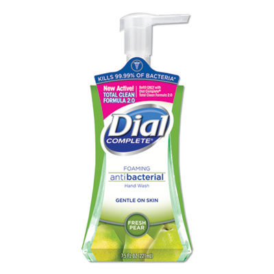 Dial DIA 02934 Antibacterial Foaming Hand Wash, Fresh Pear, 7.5 oz Pump Bottle, 8/Carton DIA02934CT