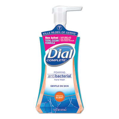 Dial Antibacterial Foaming Hand Wash, Original Scent, 7.5 oz Pump Bottle, 8/Carton DIA02936CT