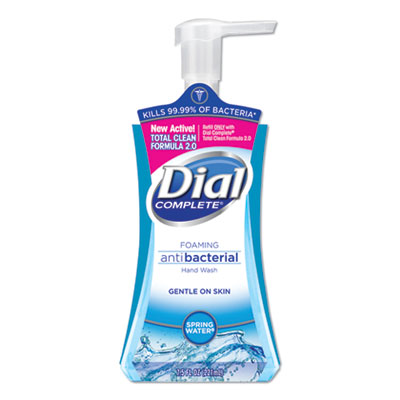 Dial DIA 05401 Antibacterial Foaming Hand Wash, Spring Water, 7.5 oz, 8/Carton DIA05401CT