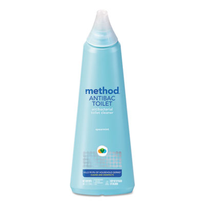 Method MTH01221CT Antibacterial Toilet Cleaner, Spearmint, 24 oz Bottle, 6/Carton MTH01221CT