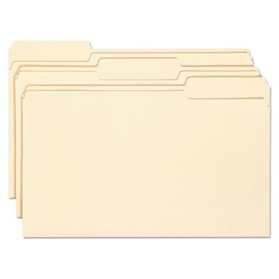 Smead Antimicrobial File Folders, 1/3 Cut Top Tab, Legal, Manila, 100/Box SMD15338