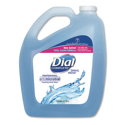 Dial Professional DIA15922 Antimicrobial Foaming Hand Wash, Spring Water, 1 gal Bottle, 4/Carton DIA15922