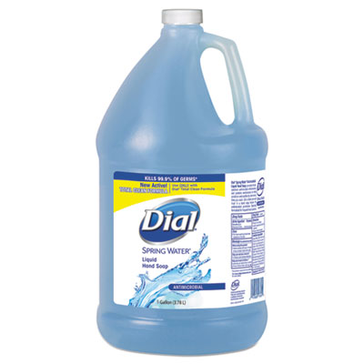 Dial DIA15926 Antimicrobial Liquid Hand Soap, Spring Water Scent, 1 gal Bottle, 4/Carton DIA15926