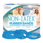 Alliance Antimicrobial Non-Latex Rubber Bands, Size 117B, 0.06" Gauge, Cyan Blue, 4 oz Box, 62/Box ALL42179