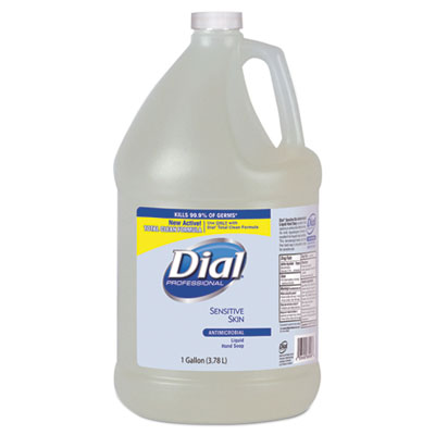 Dial Professional DIA 82838 Antimicrobial Soap for Sensitive Skin, Floral, 1 gal Bottle, 4/Carton DIA82838
