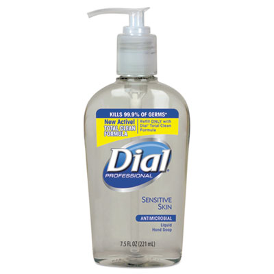 Dial Professional DIA 82834 Antimicrobial Soap for Sensitive Skin, Floral, 7.5 oz Decor Pump Bottle, 12/Carton DIA82834