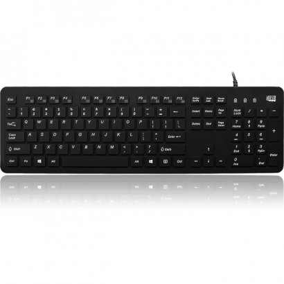 Adesso Antimicrobial Waterproof Desktop Keyboard AKB-235UB