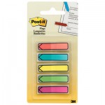 Post-It Flags 684ARR2 Arrow 1/2" Page Flags, Five Assorted Bright Colors, 20/Color, 100/Pack MMM684ARR2