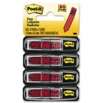 Post-It Flags 684RDSH Arrow Message 1/2" Page Flags in Dispenser, "Sign Here", Red, 80/Pack MMM684RDSH