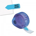 Arrow Message Page Flags in Dispenser, "Sign Here", Blue, 120 Flags/Dispenser RTG81034