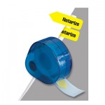 Redi-Tag Arrow Message Page Flags in Dispenser, "Notarize", Yellow, 120 Flags/Dispenser RTG60435