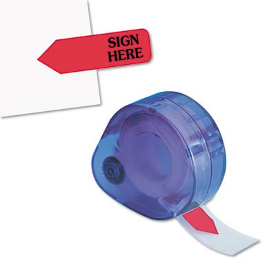 Redi-Tag Arrow Message Page Flags in Dispenser, "Sign Here", Red, 120 Flags/ Dispenser RTG81024