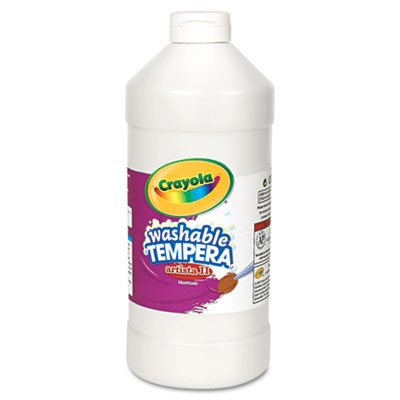 Crayola 543132053 Artista II Washable Tempera Paint, White, 32 oz CYO543132053