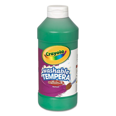 Crayola 543115044 Artista II Washable Tempera Paint, Green, 16 oz CYO543115044