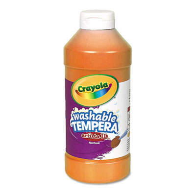 Crayola 543115036 Artista II Washable Tempera Paint, Orange, 16 oz CYO543115036