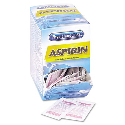 Physicianscare Aspirin Medication, Two-Pack, 50 Packs/Box ACM90014
