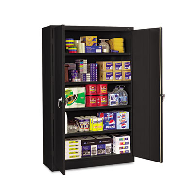 Tennsco Assembled Jumbo Steel Storage Cabinet, 48w x 18d x 78h, Black TNNJ1878SUBK