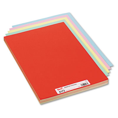Pacon Assorted Colors Tagboard, 18 x 12, Blue/Canary/Green/Orange/Pink, 100/Pack PAC5173